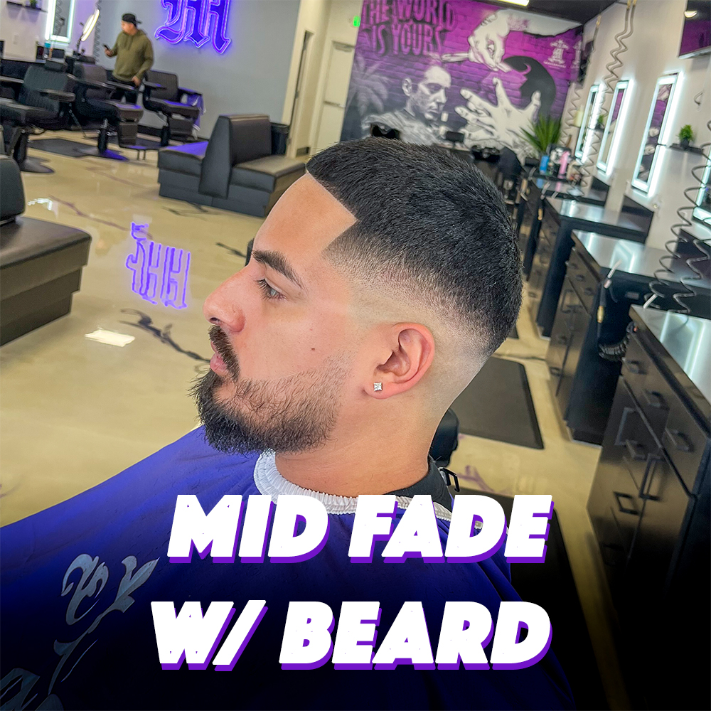 MID FADE W: BEARD mid fade